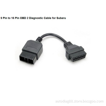 Manufacturer Custom Subaru 9 Pin to 16 Pin OBD2 Cable